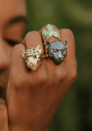 Extinction Gold Gemstone Rings – luxury handcrafted jewellery by Amanda Marcucci, Florence.