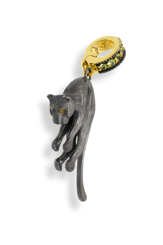 Black Panther Charm – Helena Christensen Collaboration – handcrafted Italian jewellery by Amanda Marcucci, Florence.