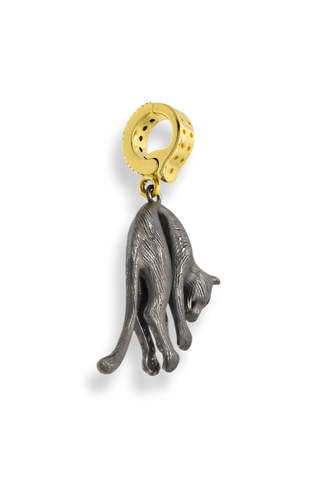 Black Panther Charm – Helena Christensen Collaboration – handcrafted Italian jewellery by Amanda Marcucci, Florence.