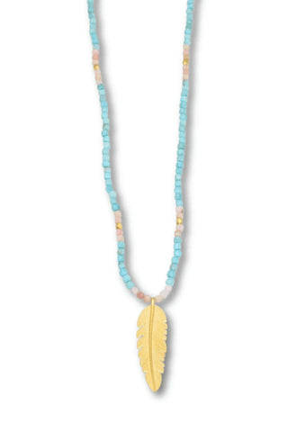 Blue and Pink Opal Necklace – handcrafted Italian jewellery by Amanda Marcucci, Florence.