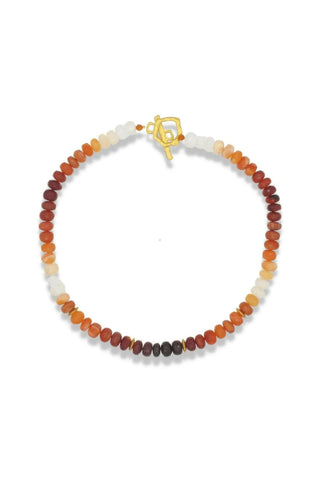 Fire Opal Collar – handcrafted Italian jewellery by Amanda Marcucci, Florence.