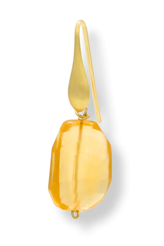 Freeform Citrine Drop Earrings – handcrafted Italian jewellery by Amanda Marcucci, Florence.