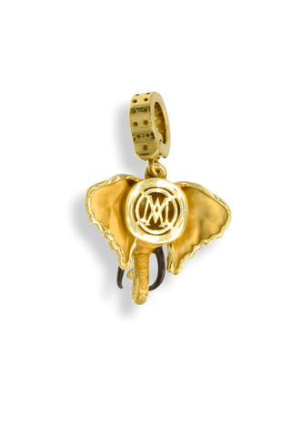 Gold Elephant Charm – Helena Christensen Collaboration – handcrafted Italian jewellery by Amanda Marcucci, Florence.