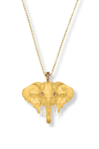 Gold Elephant Necklace – handcrafted Italian jewellery by Amanda Marcucci, Florence.
