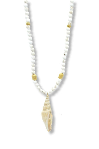 Long White Shell Necklace – handcrafted Italian jewellery by Amanda Marcucci, Florence.