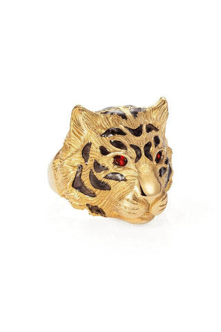 Ruby Eye Tiger Ring – handcrafted Italian jewellery by Amanda Marcucci, Florence.