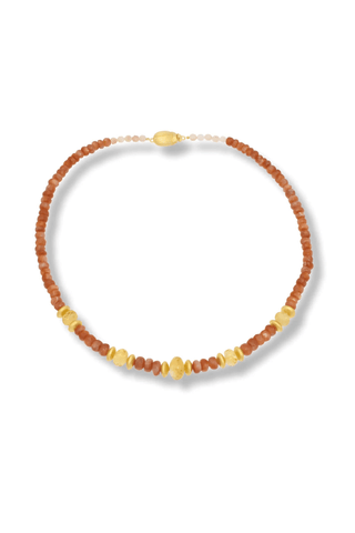 Sunstone and Citrine Necklace – handcrafted Italian jewellery by Amanda Marcucci, Florence.