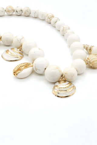 White Mix Shell Necklace – handcrafted Italian jewellery by Amanda Marcucci, Florence.